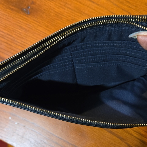 Coach Dark Blue Leather Wristlet